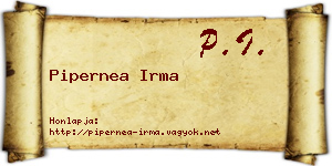 Pipernea Irma névjegykártya