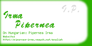 irma pipernea business card